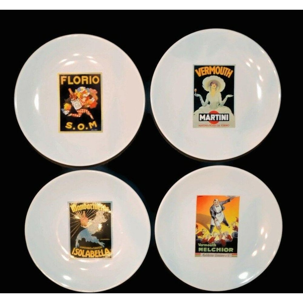 Pottery Barn Outlet 4 Plates Vintage Posters